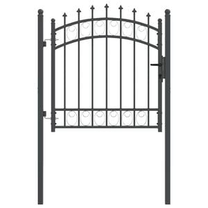 vidaXL Fence Gate with Spikes EMMEN 104 x 97 cm Lockable