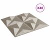 vidaXL Wall Panels 48 pcs Beton 50x50 cm XPS 12 m&sup2; Origami