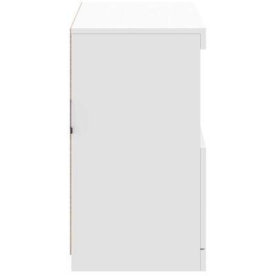 vidaXL Sideboard with LED Lights White 81x37x67 cm