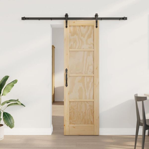 vidaXL Sliding Door ORKDAL Brown 61 x 198.5 cm Solid Pine Wood