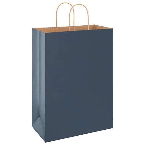 vidaXL Paper Bags 50 pcs with Handles Blue 32x17x44 cm