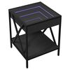 vidaXL Coffee Table with Infinity LED Black 40x40x49 cm