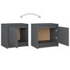 vidaXL Bedside Cabinets 2 pcs Grey 40x30.5x40 cm Solid Pinewood