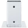 vidaXL Post Bases Square 4 pcs Silver 81x81 mm Galvanised Steel