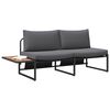 vidaXL Garden Sofa with Cushion Brown 200.5 x 70 x 85.5cm Metal