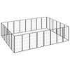 vidaXL 28-Panel Dog Playpen Black 50x100 cm Powder-coated Steel