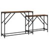 vidaXL Nesting Console Table | Smoked oak | Engineered wood, Metal | Large