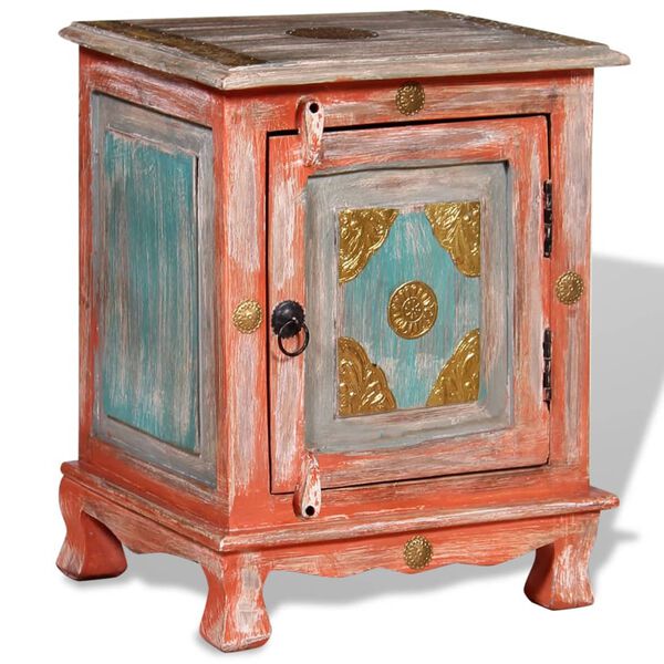 vidaXL Nightstand Solid Mango Wood Orange