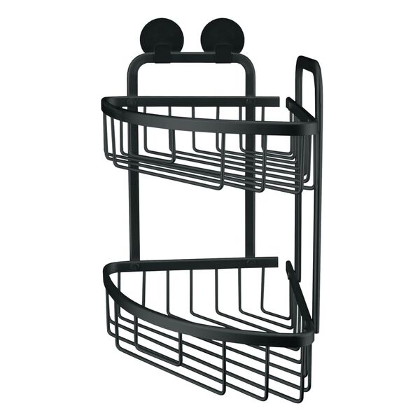 Kleine Wolke Double Shower Rack Triangular Rocco Black