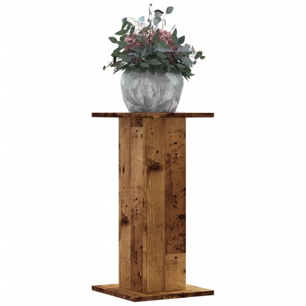 vidaXL Plant Stands 2 pcs Old Wood 30x30x60 cm Engineered Wood
