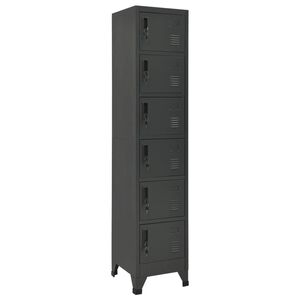 vidaXL Locker Cabinet | Anthracite | Steel | Standard | Locker Cabinet
