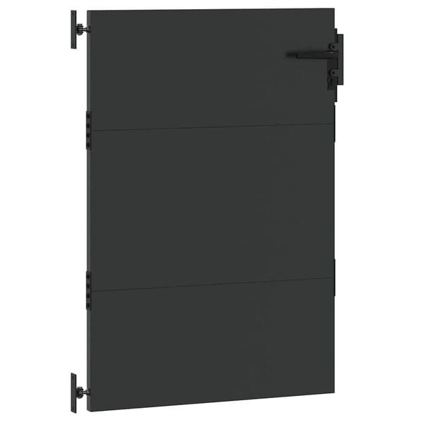 vidaXL Garden Gate Black 85 x 150 cm Powder-coated steel