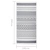 vidaXL Rug Grey and White 100x200 cm Cotton