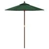 vidaXL Garden Parasol with Wooden Pole Green 196x231 cm