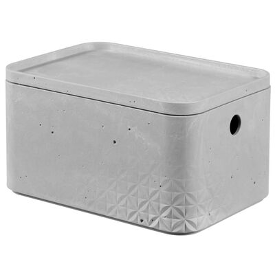 Curver Beton Storage Box Set 3 pcs with Lid Size M Light Grey