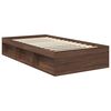 vidaXL Bed Frame with Headboard Brown Oak 100 x 200 cm Engineered wood