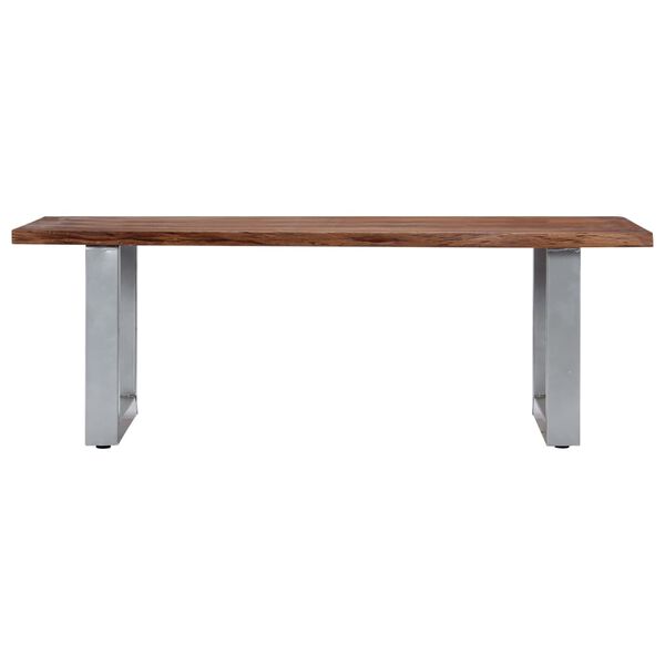 vidaXL Coffee Table with Live Edges 115x60x40 cm Solid Acacia Wood