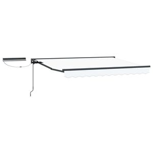 vidaXL Electric Retractable Awning White 3.5 x 2 m