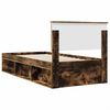 vidaXL Bed Frame with Headboard Smoked Oak 90 x 190 cm Engineered wood