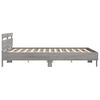 vidaXL Bed Frame with LED without Mattress Grey Sonoma 180x200 cm Super King