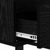 vidaXL Sideboard with Drawer Black oak Engineered wood
