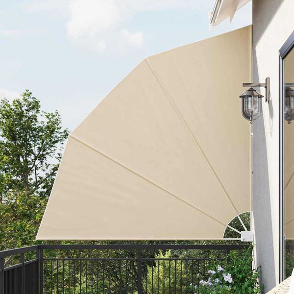 vidaXL Balcony Privacy Screen Beige 210 x 210 cm Polyester