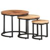vidaXL Side Tables 3 pcs Solid Acacia Wood