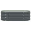 vidaXL Garden Raised Bed 160x80x44 cm Galvanised Steel Grey
