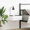vidaXL Floating Nightstand High Gloss White 40x30x15 cm Engineered Wood