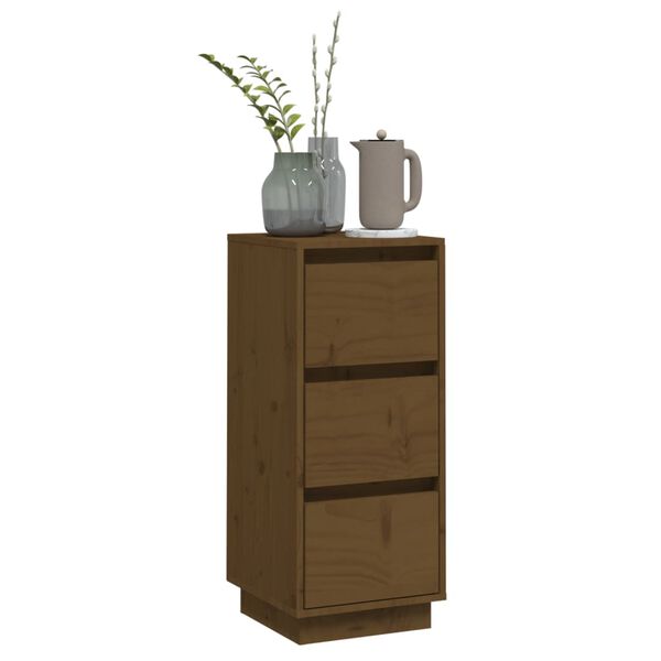 vidaXL Sideboard Honey Brown 32x34x75 cm Solid Wood Pine