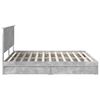 vidaXL Storage Bed Concrete Grey 200 x 200 cm Engineered Wood