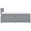 vidaXL Box Spring Bed with Mattress Light Grey 120x200 cm Fabric