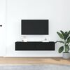 vidaXL TV Cabinets 2 pcs Black Oak 60x31x25.5 cm Engineered Wood