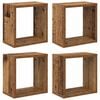 vidaXL Wall Shelves Wall-Mounted 4 pcs Old Wood Engineered Wood