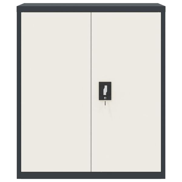 vidaXL File Cabinet Anthracite and White 90x40x105 cm Steel