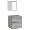 vidaXL Bathroom Cabinet with Mirror Grey Sonoma Engineered Wood