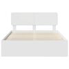 vidaXL Bed Frame with Headboard White 160 x 200 cm Solid Pine Wood