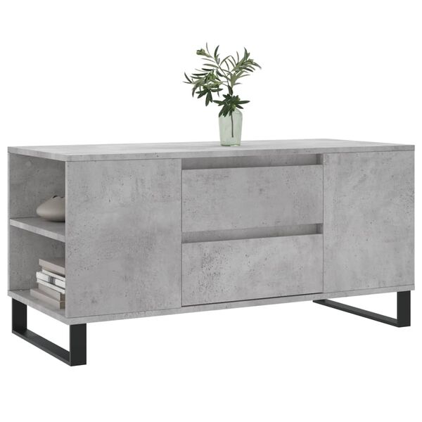 vidaXL Coffee Table Concrete Grey 102x44.5x50 cm Engineered Wood