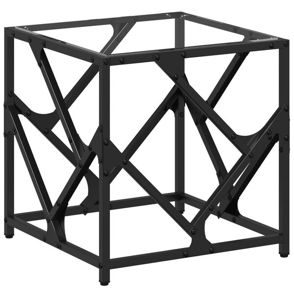 vidaXL Coffee Table with Transparent Glass Top 40x40x41 cm Steel