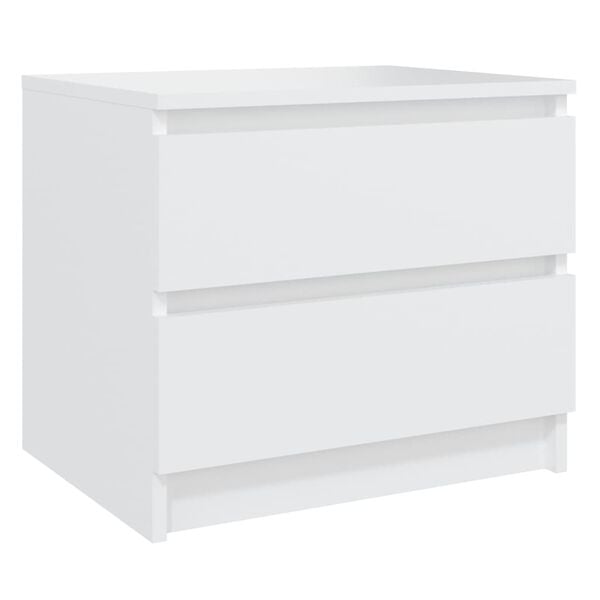 vidaXL Bed Cabinet White 50x39x43.5 cm Engineered Wood