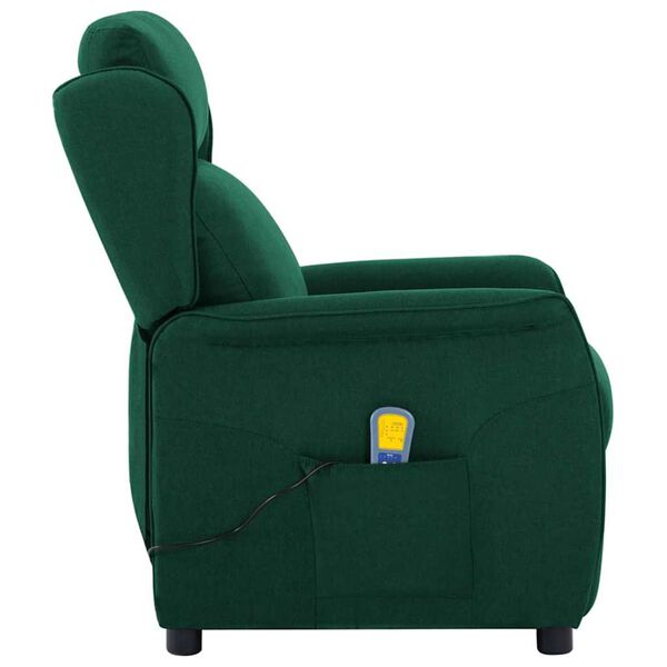 vidaXL Massage Chair Dark Green 93.5 x 67.5 x 101.5 cm Fabric