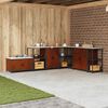 vidaXL Kitchen Storage with Shelf Rusty 60 x 50 x 92 cm Steel