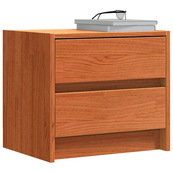 vidaXL Bedside Tables 2 pcs Wax Brown 40 x 30.5 x 35.5 cm Pine Wood
