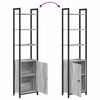 vidaXL Book Cabinet Grey Sonoma 40 x 24 x 161 cm Engineered Wood