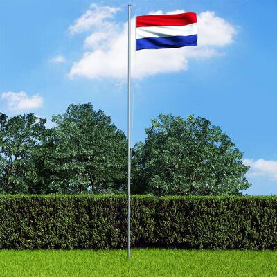 vidaXL Netherlands Flag and Pole Aluminium 6.2 m (146069+146039)