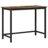 vidaXL Table Smoked Oak 80 x 50 x 76.5 cm Engineered Wood and Steel
