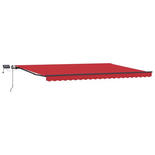 vidaXL Retractable Awning Manual Red 500 x 350 cm Fabric