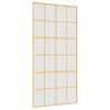 vidaXL Sliding Door Gold 102,5x205 cm Frosted ESG Glass and Aluminium