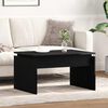 vidaXL Coffee Table Black Oak 68 x 50 x 38 cm Engineered Wood
