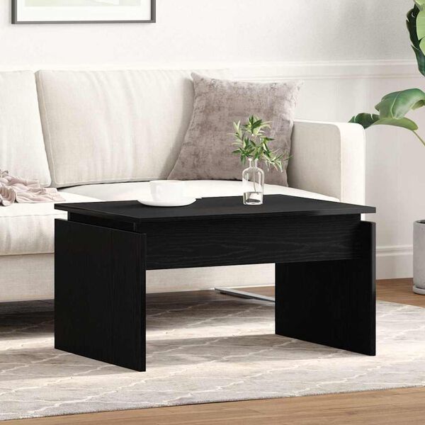 vidaXL Coffee Table Black Oak 68 x 50 x 38 cm Engineered Wood